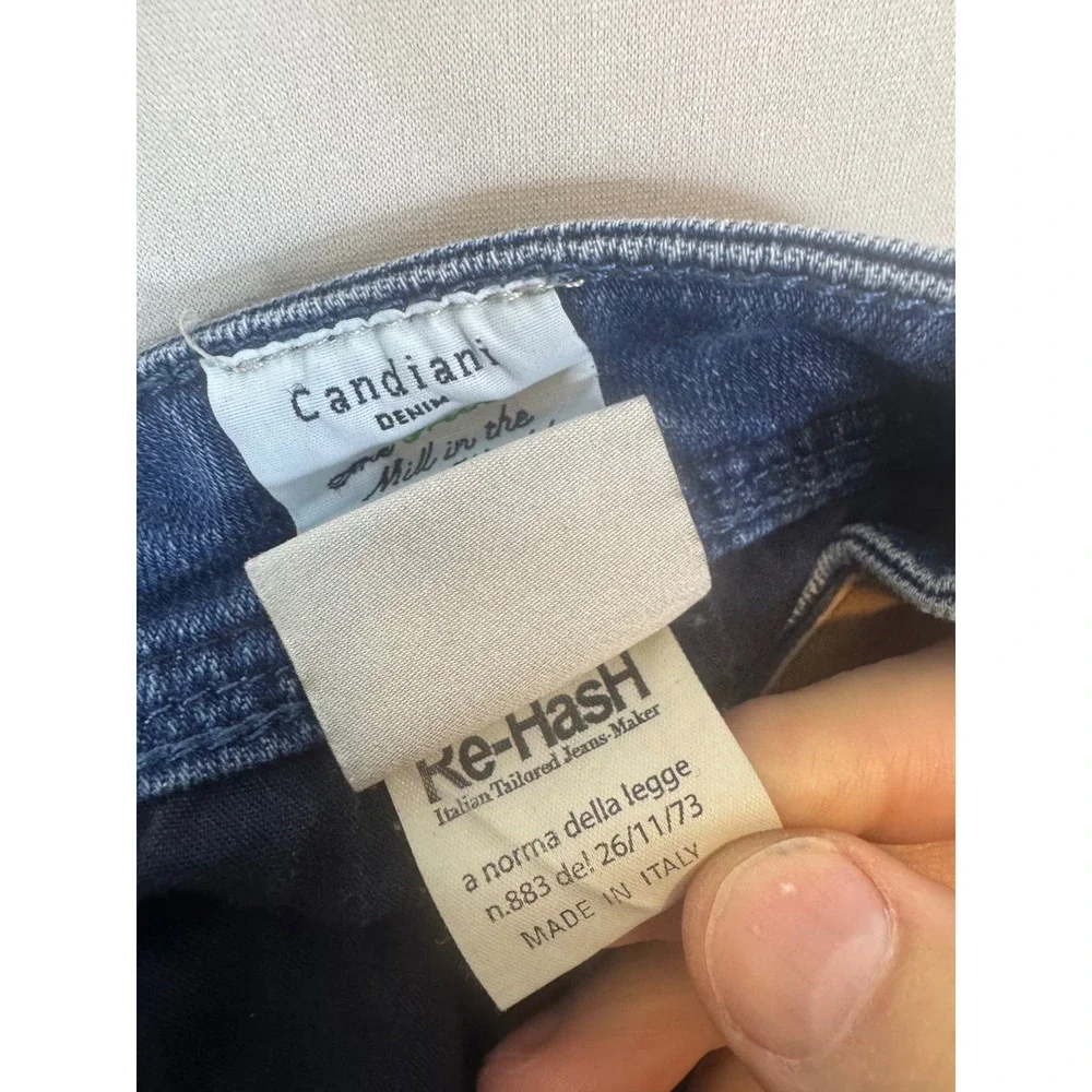 Re-HasH Rubens Italian Candiani Denim‎ Jeans Mens 34X28 Blue Made in Italy 10oz